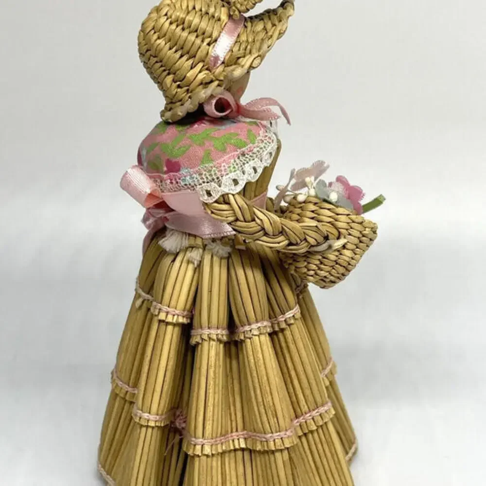 Bunny Rabbit Girl Straw‎ Doll 5.5
